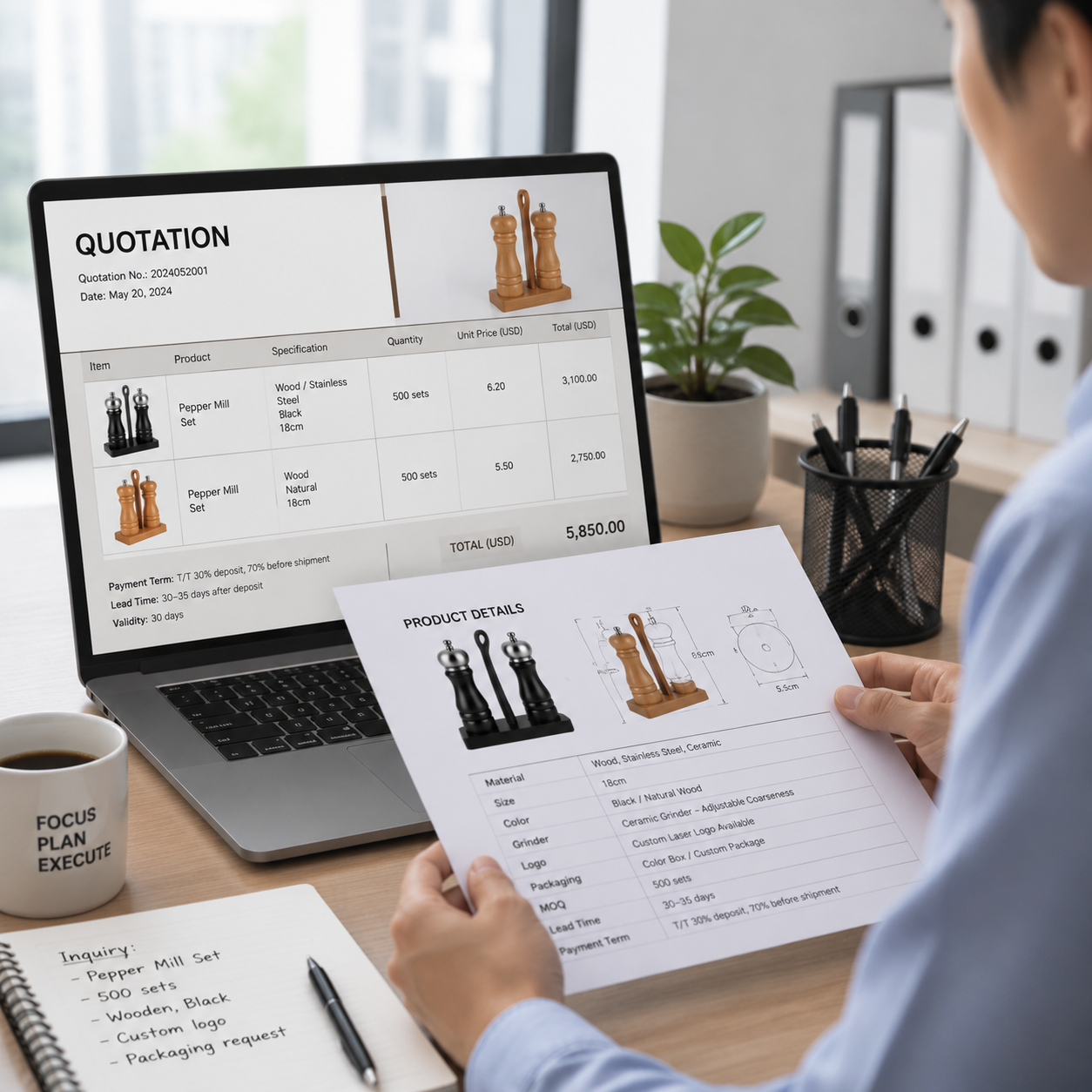 Receive Quotation And Product Details